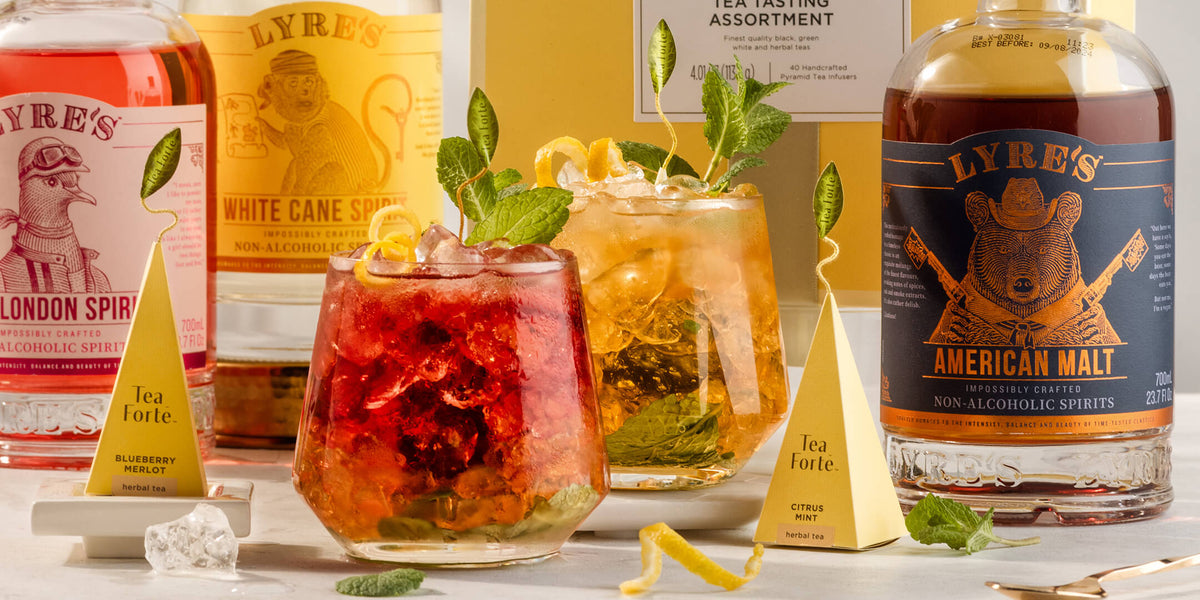 Blueberry Merlot & Citrus Mint Julep Mocktails Tea Forte