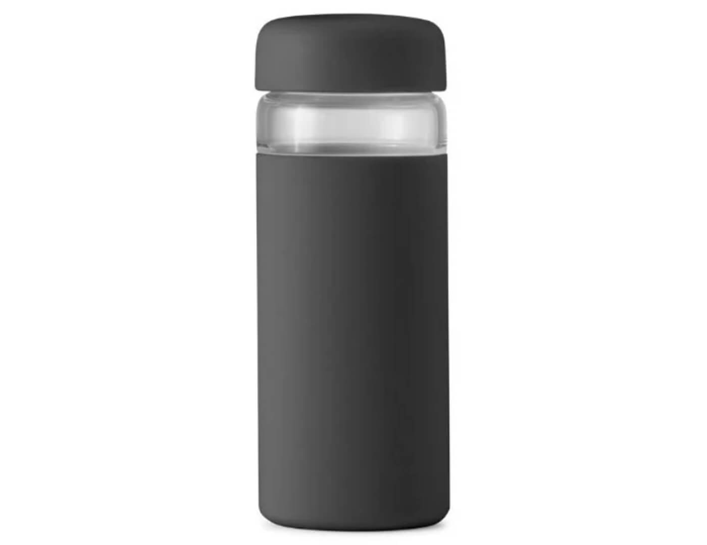 Porter Water Bottle 16 oz, closed, in Charcoal