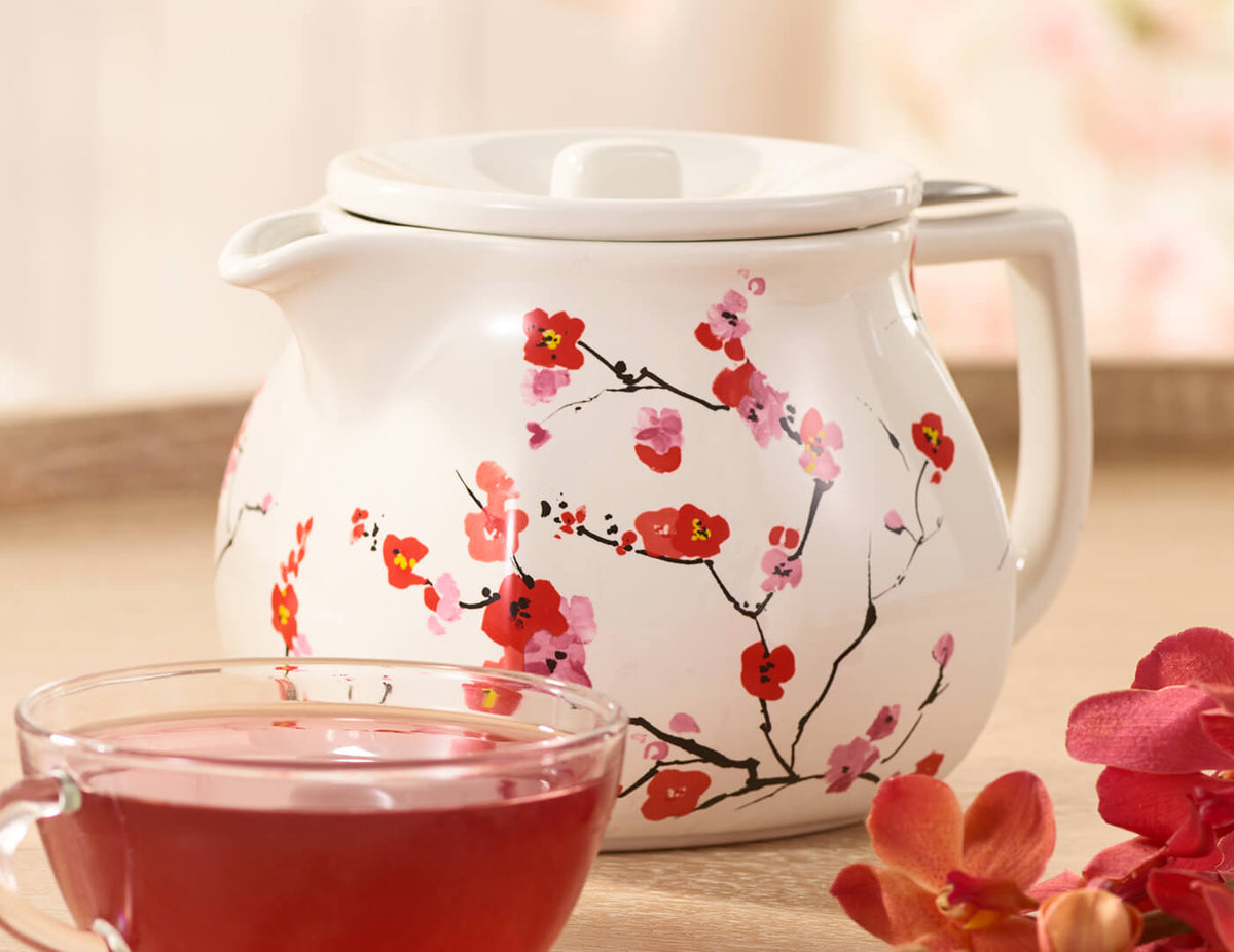 Fiore Steeping Teapot with Infuser Sakura Luxury Teaware and