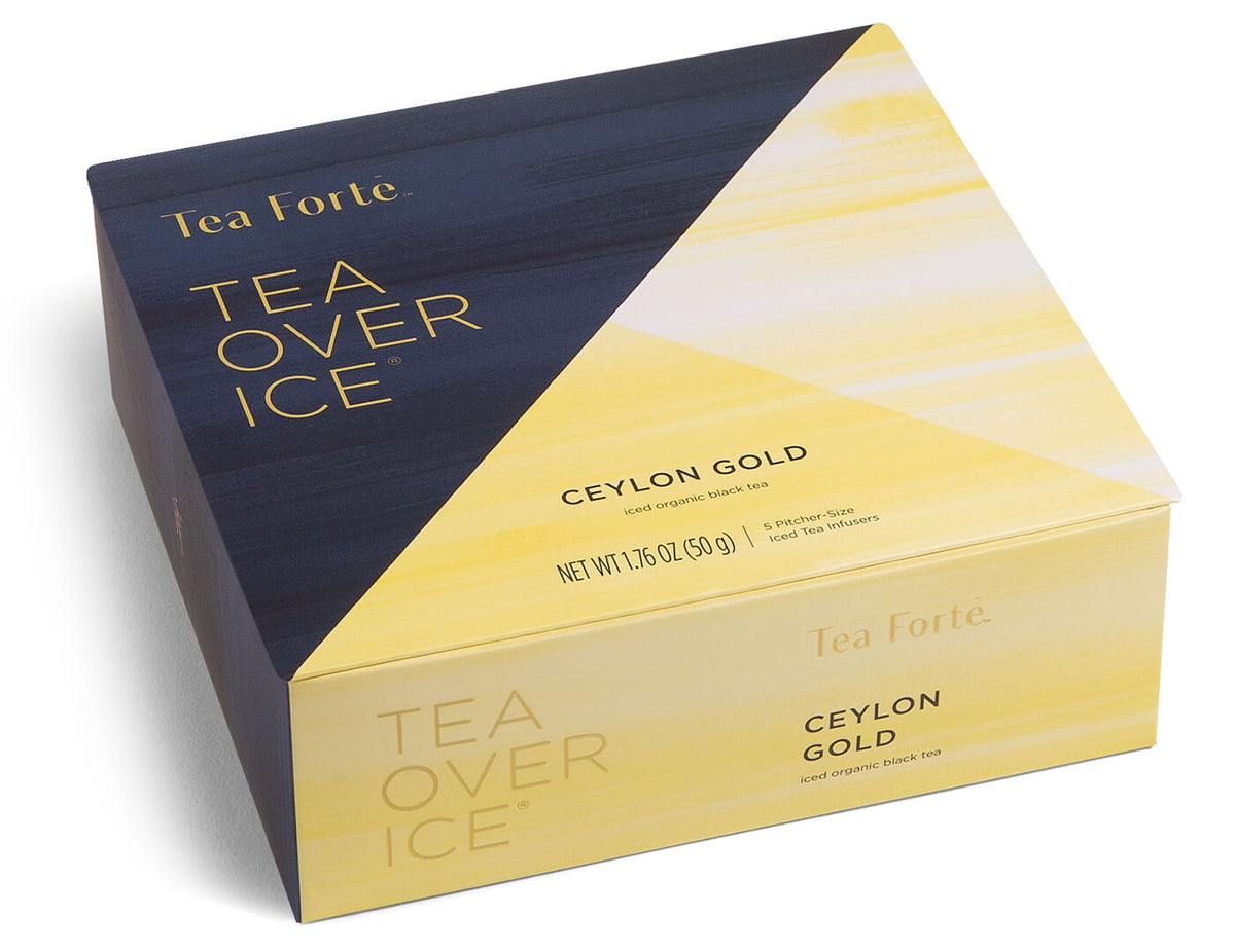 Iced Ceylon Gold Tea Over Ice 5pk Box Gourmet Iced Black Tea Tea Forte