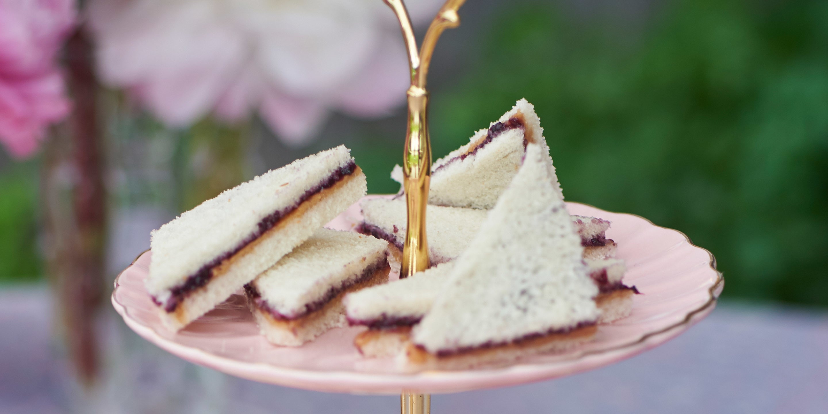 Blueberry Merlot Tea Jam & Peanut Butter Sandwiches