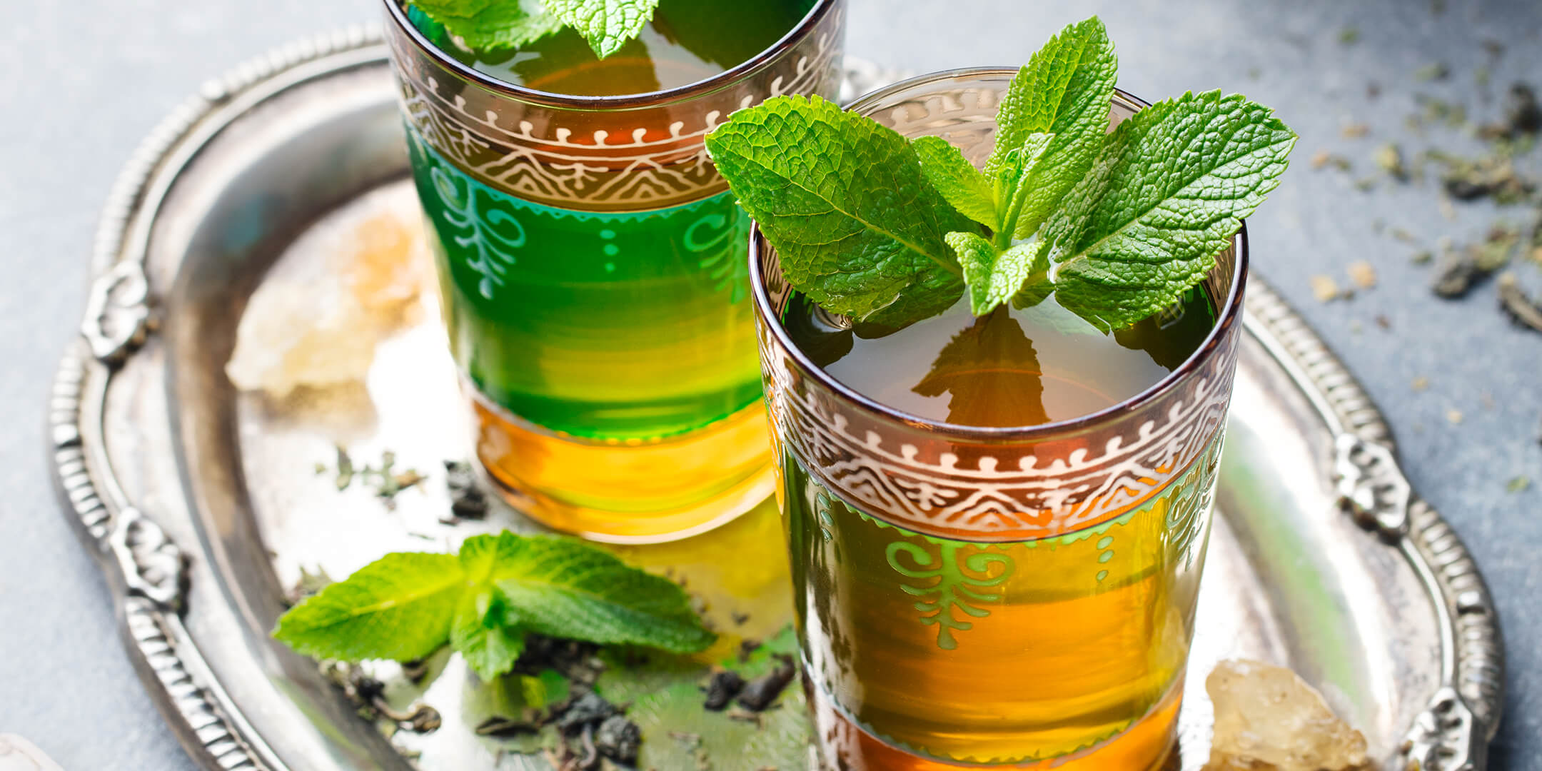 Moroccan Mint Tea with fresh mint