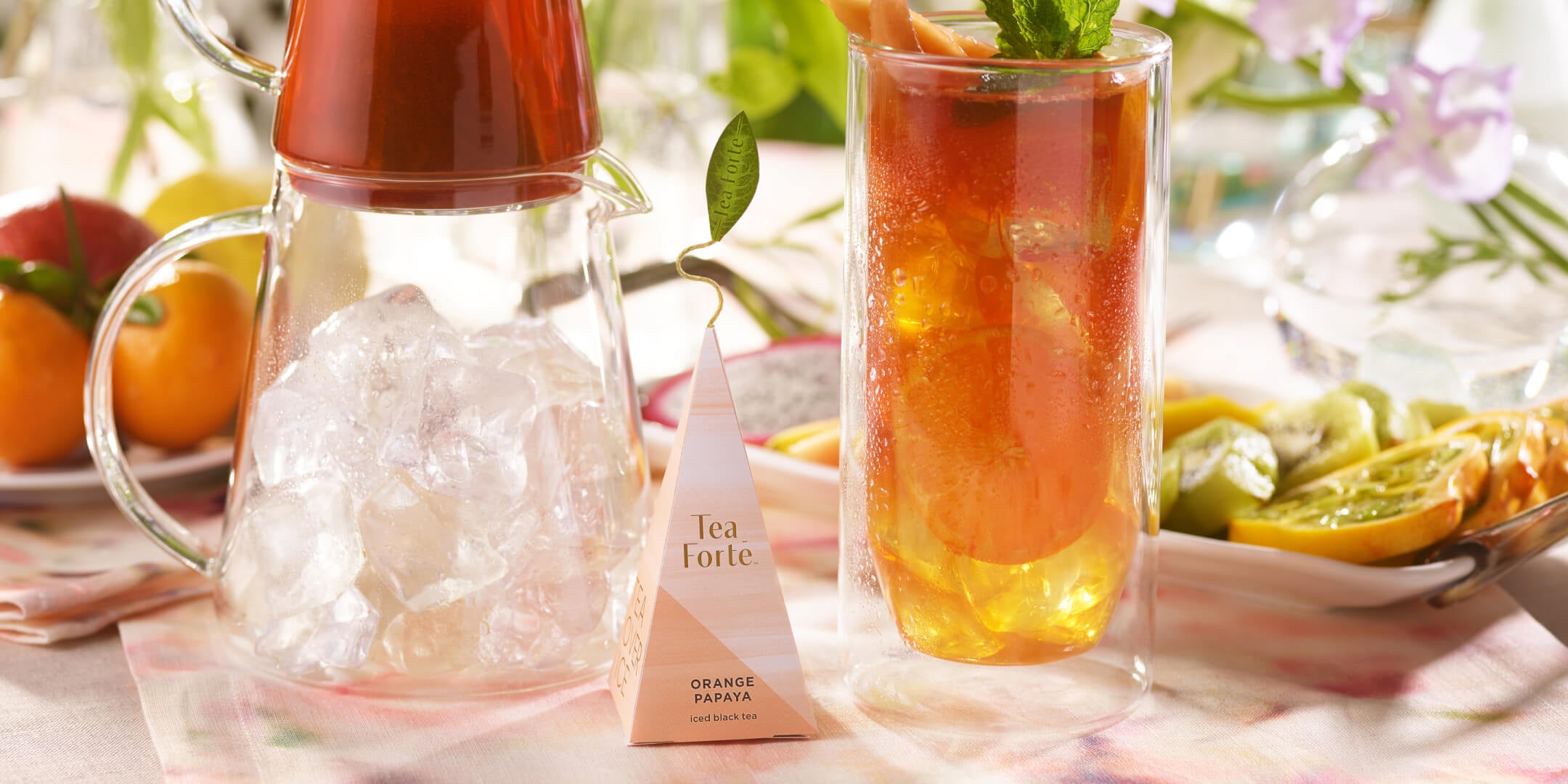 Peach, Orange & Lemongrass Iced Tea - Full of Plants