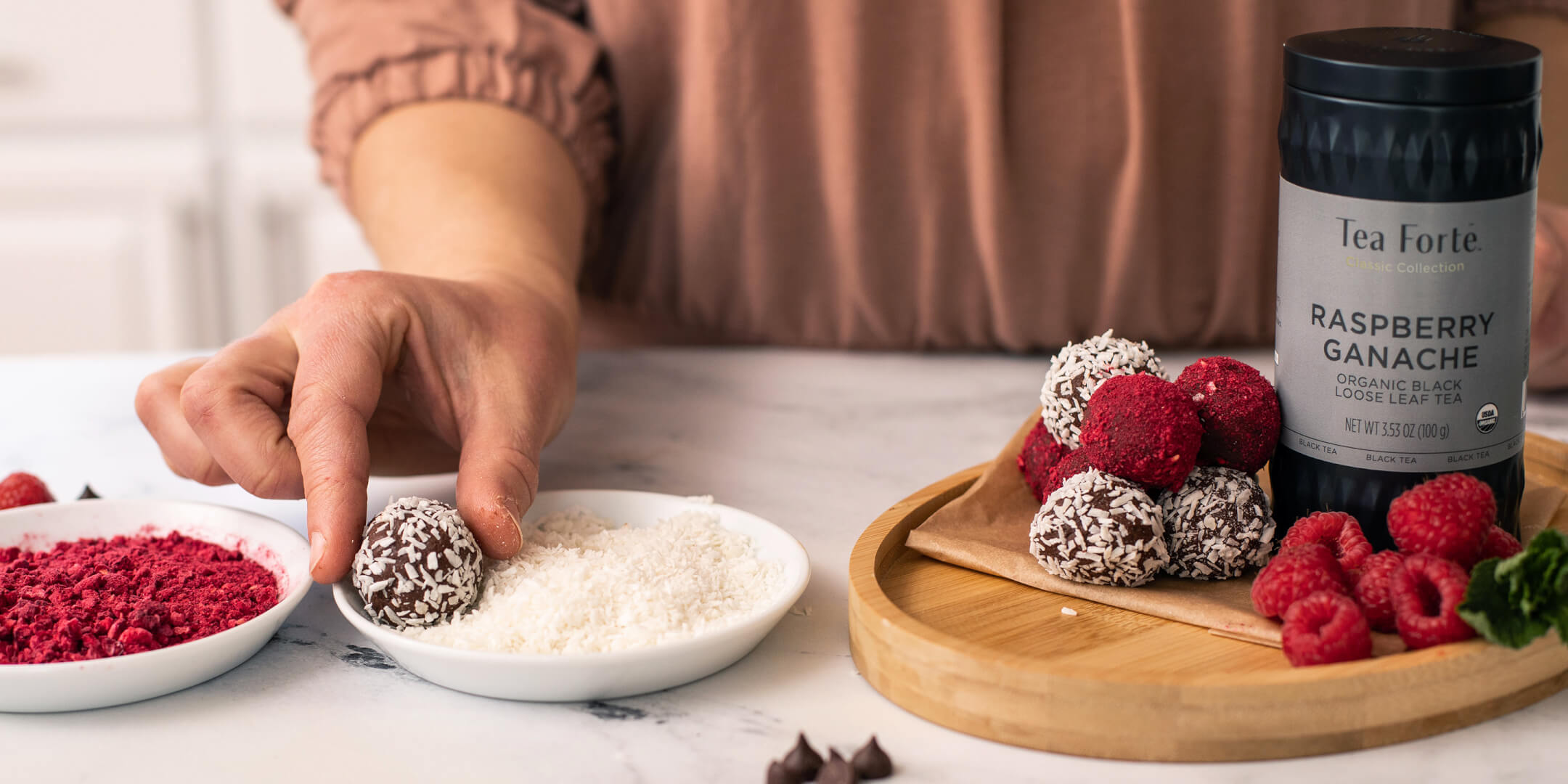 Making Raspberry Ganache Truffles