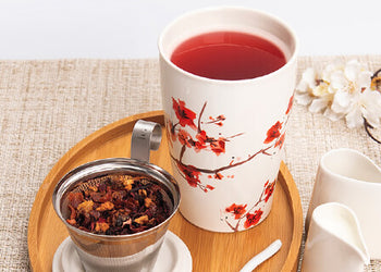 Cherry Blossom KATI Steeping Cup with infuser and lid