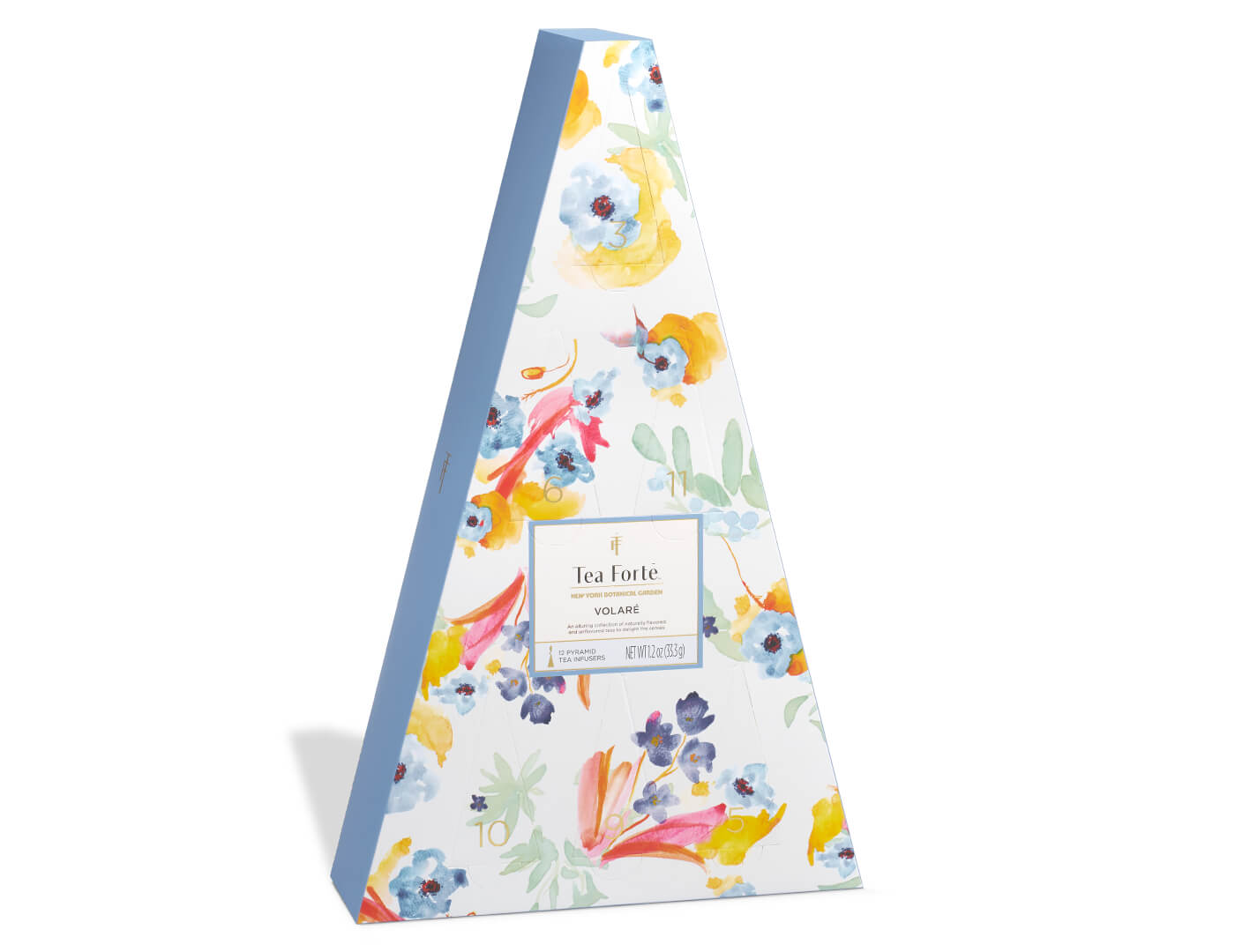 Side view of Volare 12 days of Teas box with doors closed