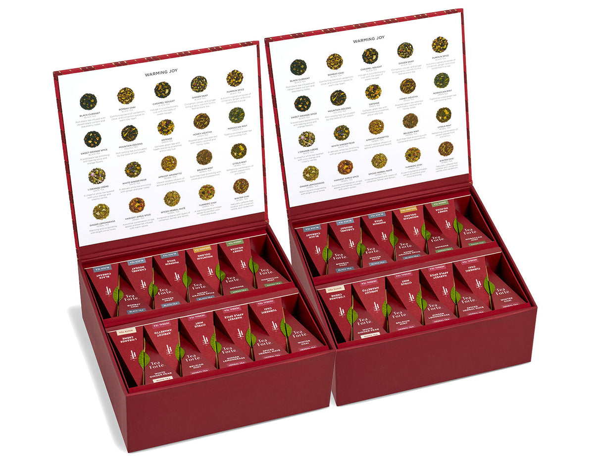 Warming Joy Tea Chest Duo Gift Bundle, set of 2 Tea Chests