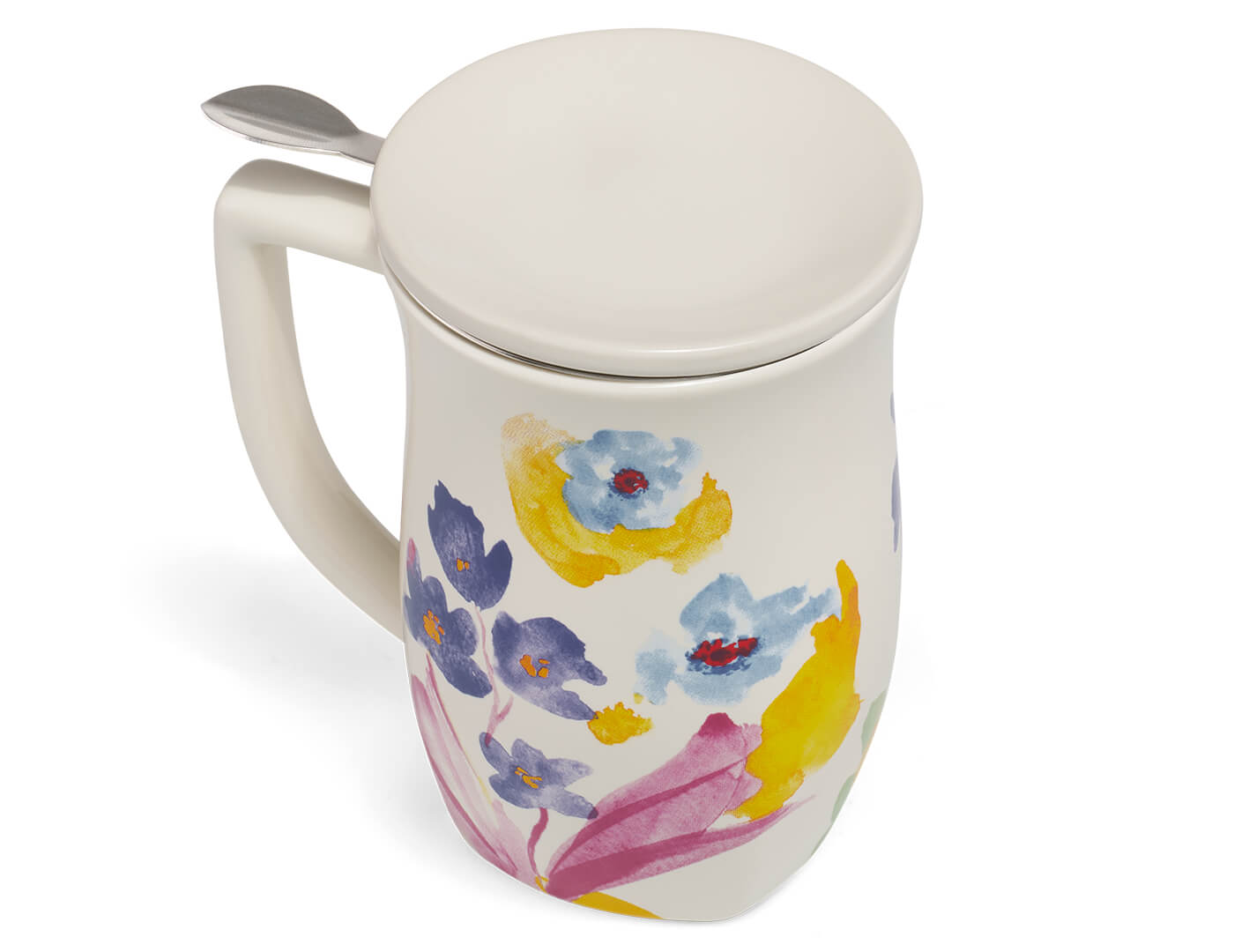 Volaré Fiore Steeping cup with lid n top, see from slightly above