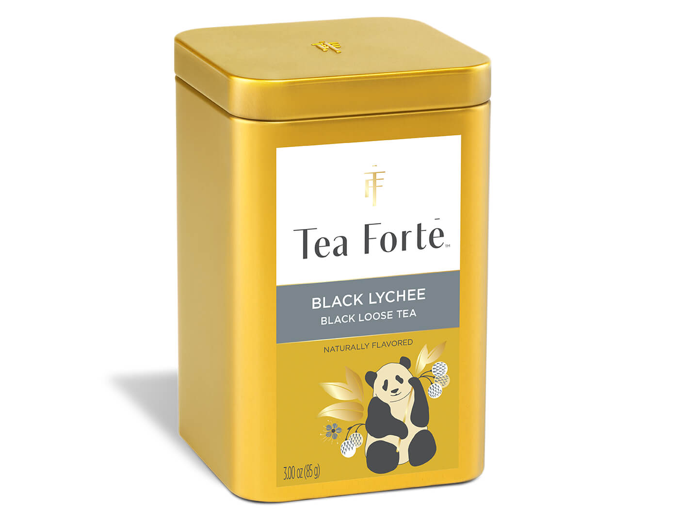 Black Lychee Loose Leaf Tea Canister - side view
