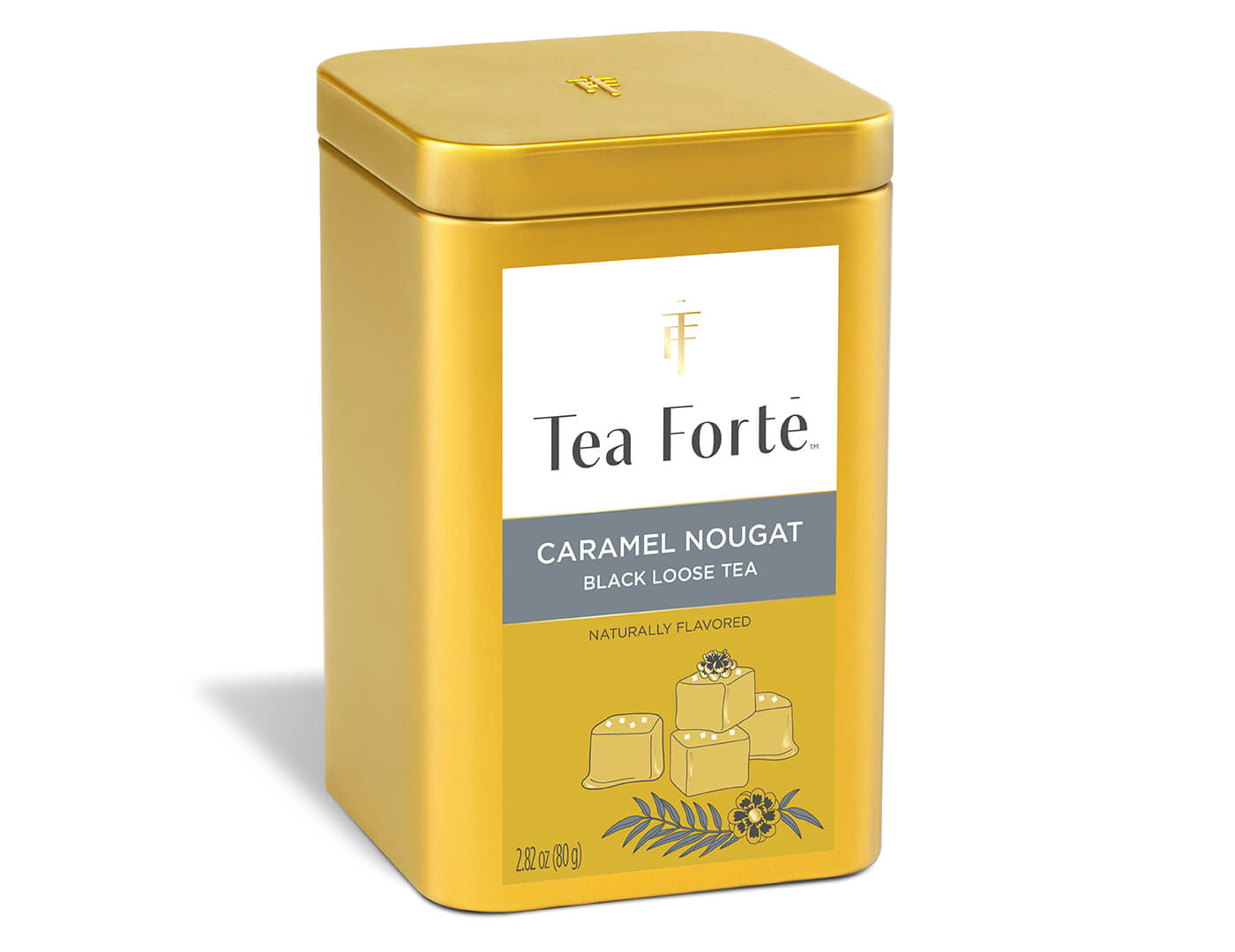 Caramel Nougat Loose Leaf Tea Canister - side view