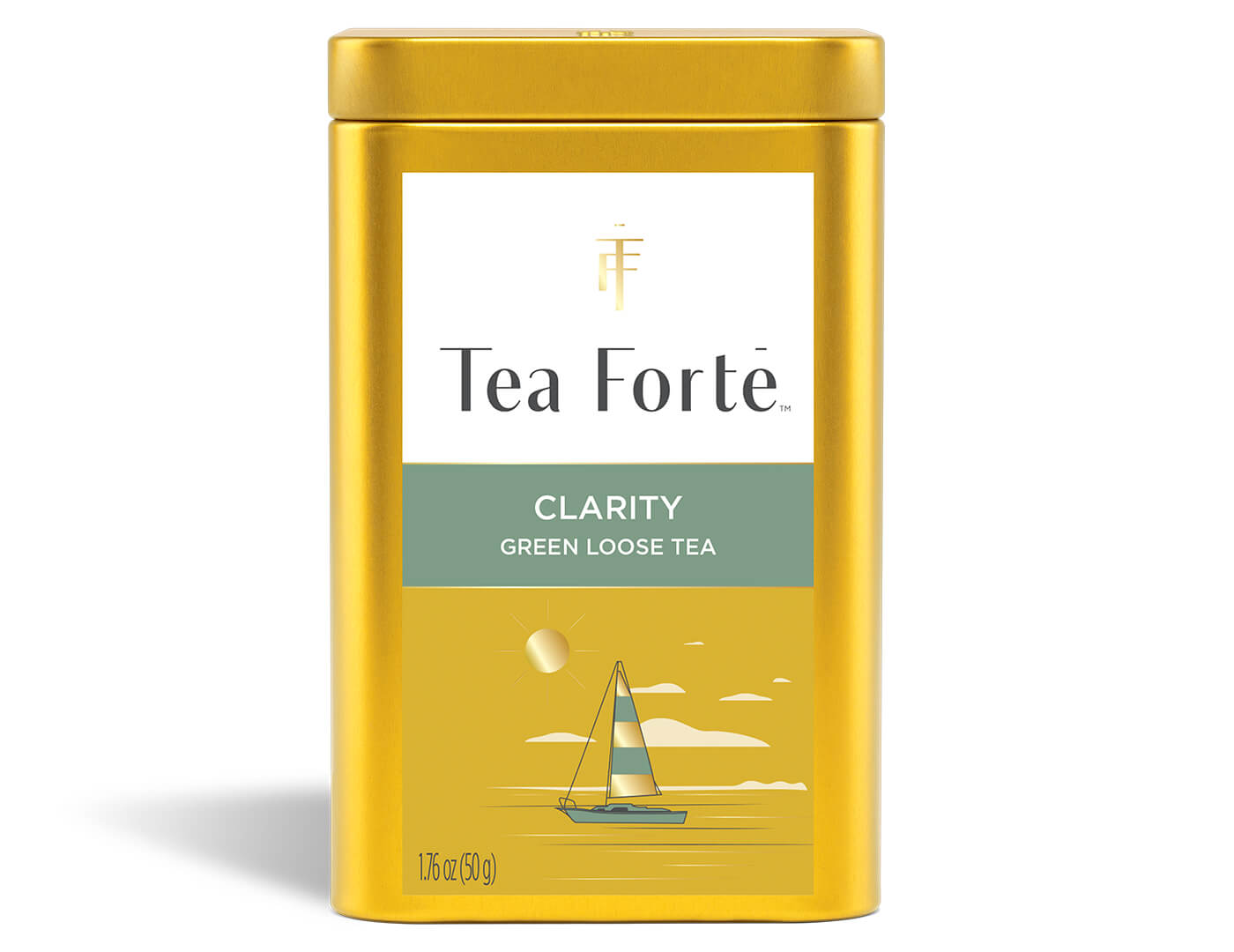 Clarity Loose Leaf Tea Canister - front view