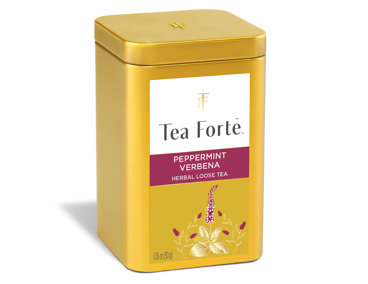 Peppermint Verbena Loose Leaf Tea Canister - side view