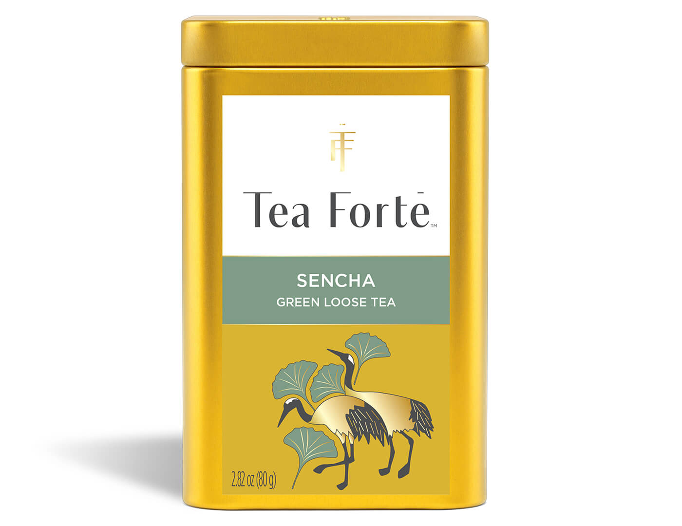 Sencha Loose Leaf Tea Canister - front view