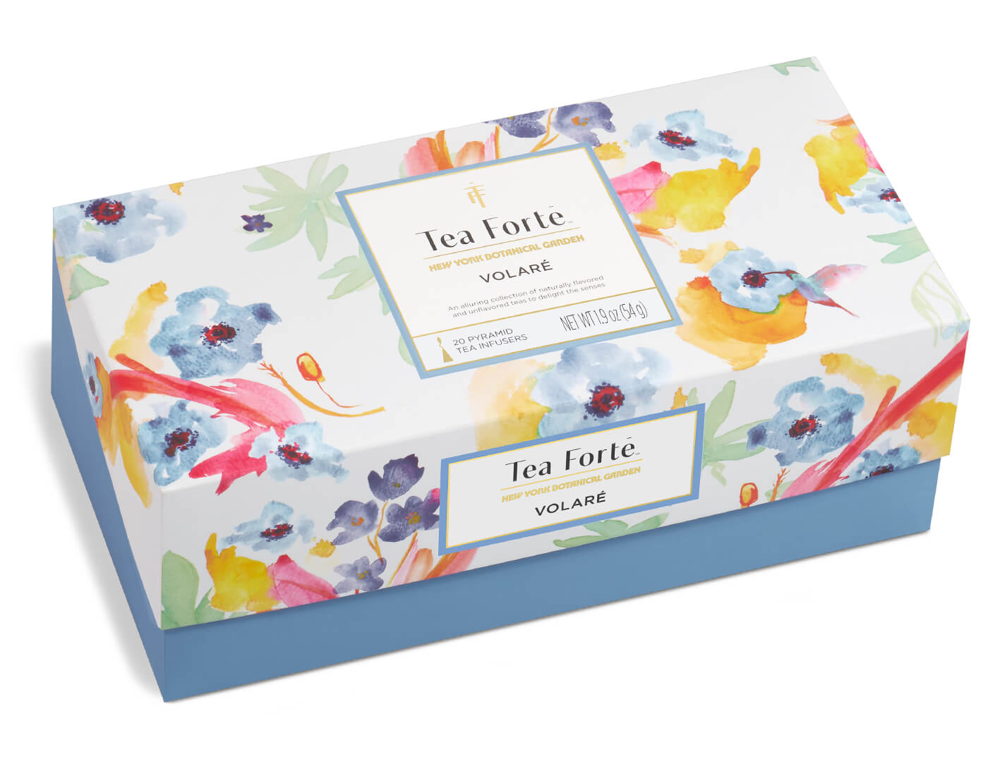Volare Presentation Box, closed box, of 20 pyramid teas