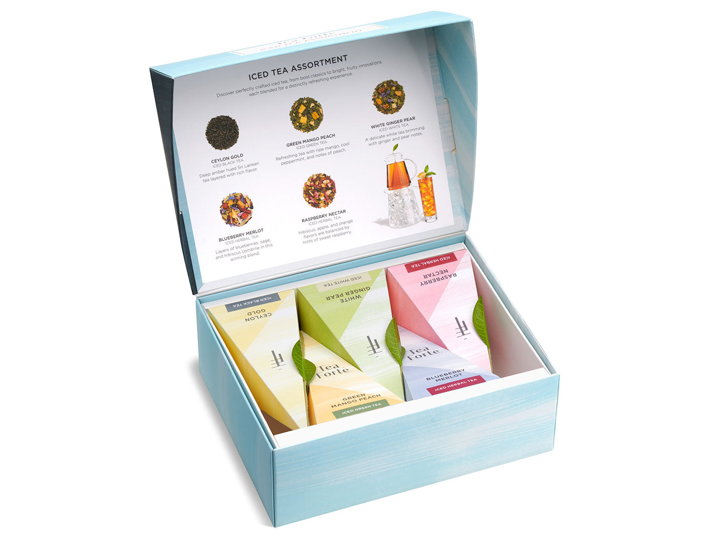 Tea Over Ice® 5pk Sampler, open lid