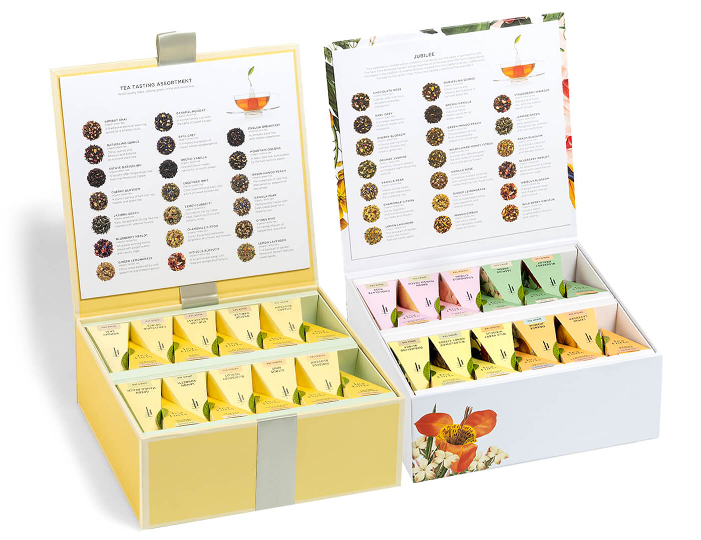 Classic & Jubilee Tea Chest Combo, 2 Tea Chests of 40 pyramid tea infusers each
