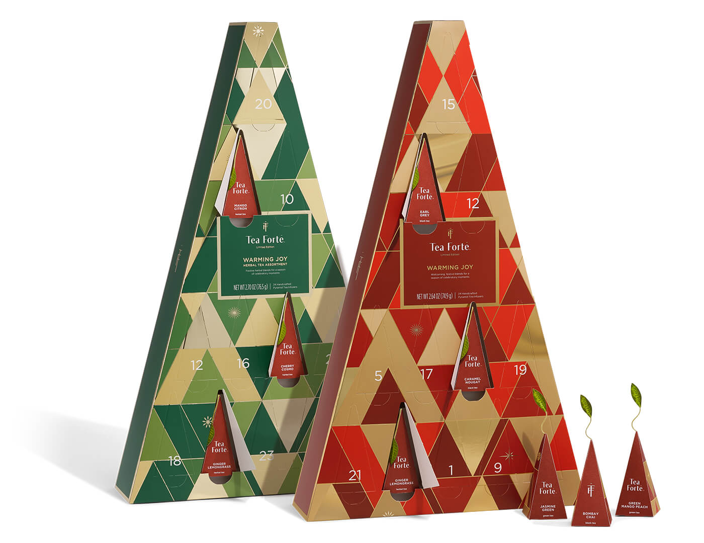 Warming Joy Advent Combo, one of each: Warming Joy Assorted and Warming Joy Herbal Advent