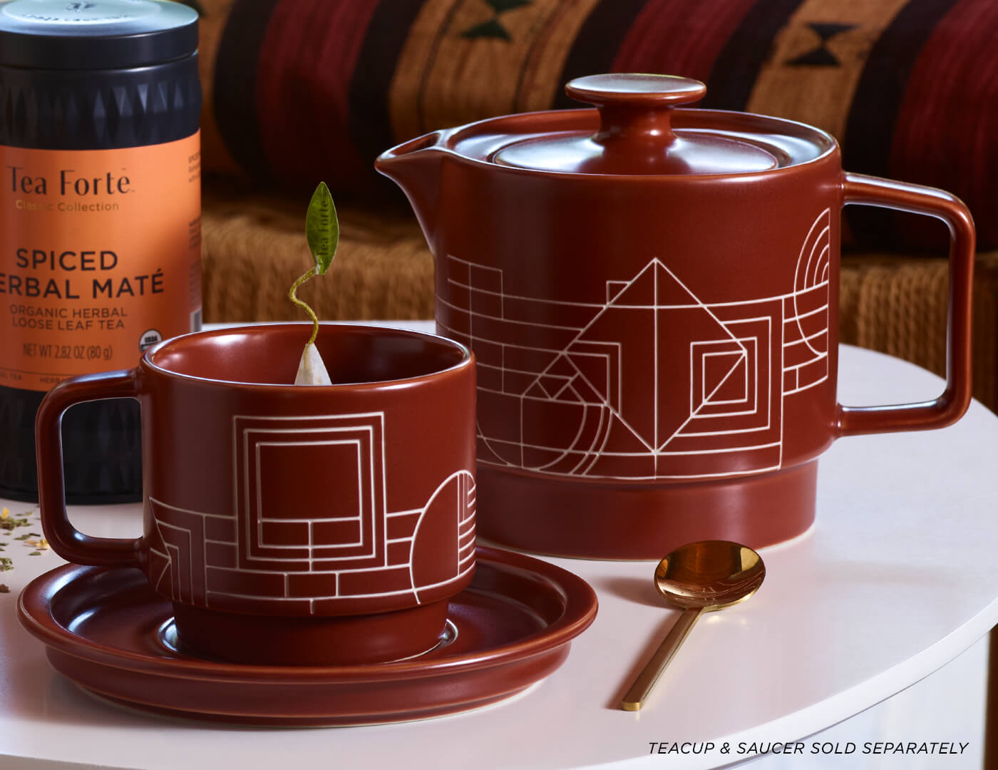 Tea Forte Frank Lloyd Wright Terra Teapot - Thumbnail 4