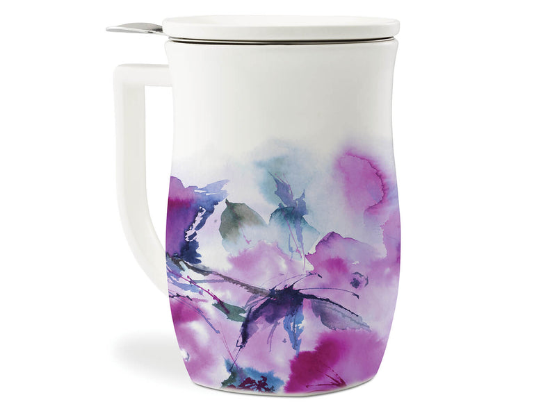 Creative Double Wall Glass Cup With Dried Real Flowers, Perfect
