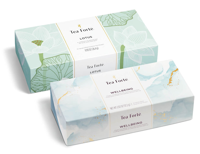 One Lotus Petite Presentation Box and one Wellbeing Petite Presentation Box, bundle