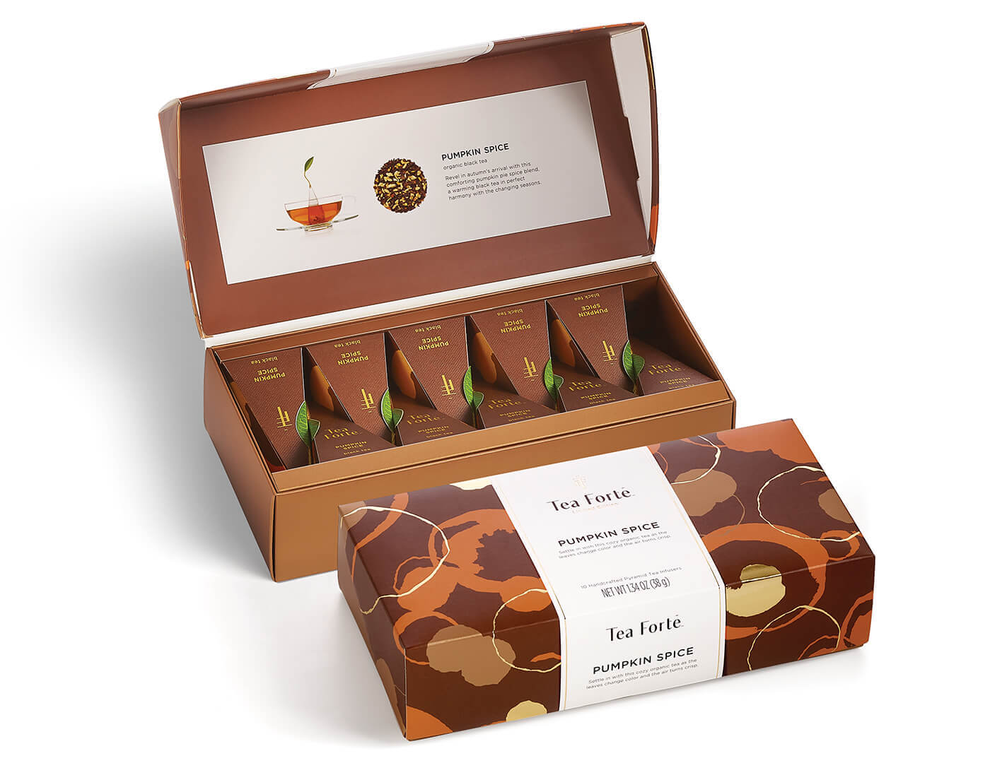 Pumpkin Spice Petite Presentation Box, open and closed