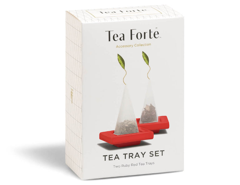 Tea Trays Ruby Red - Set of Two | Tea Forte