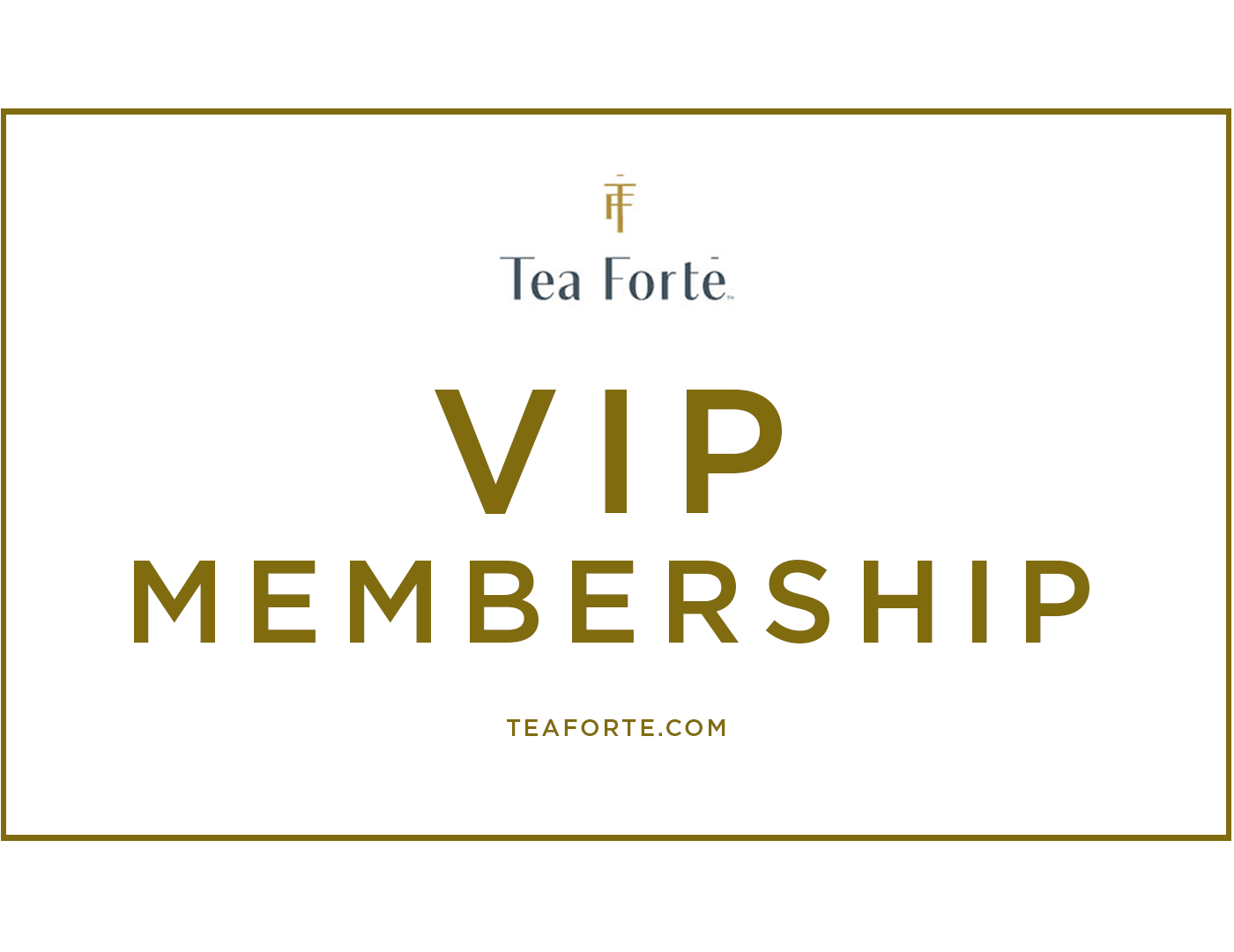VIP Membership Card with Tea Forté logo