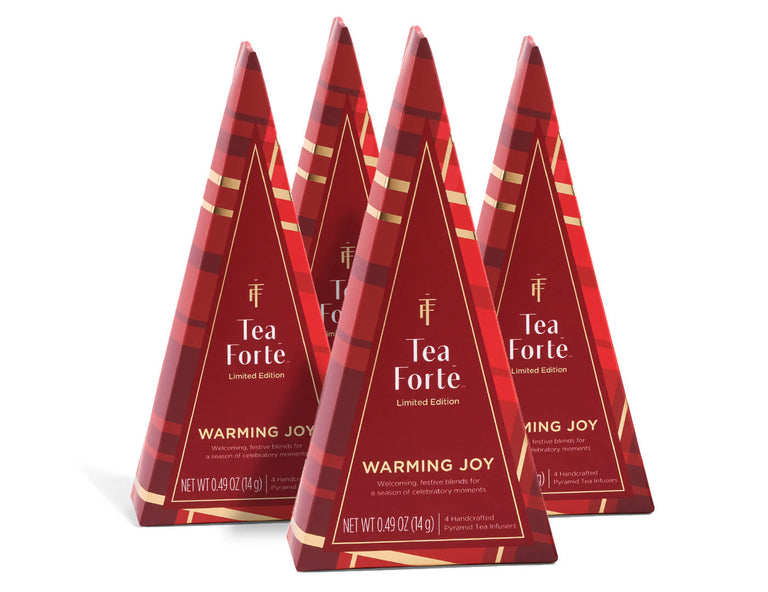 Warming Joy Petite Tea Tree of 4 pyramid tea infusers, Set of 4