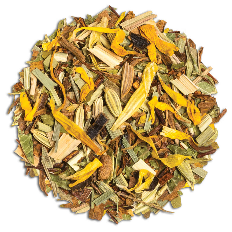 Spiced Herbal Mate tea pile