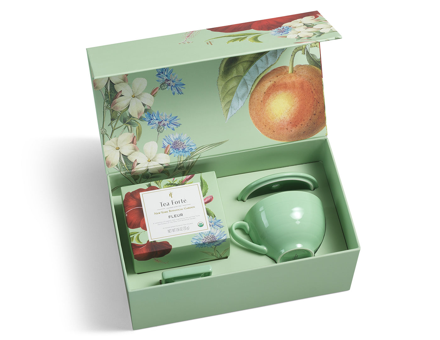 Fleur Collection Gift Set showing contents of box with lid open