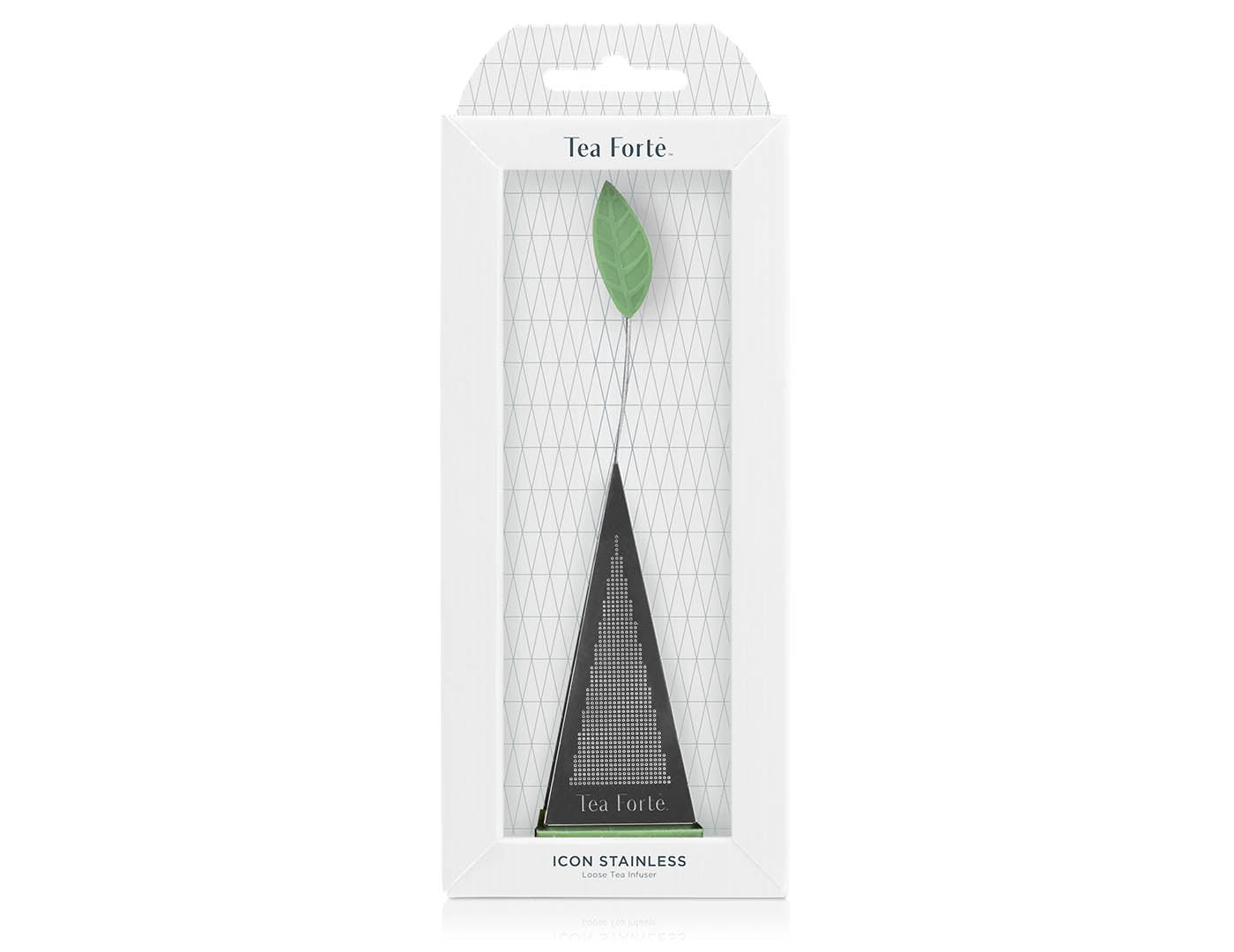 Icon stainless loose tea infuser showing packaging