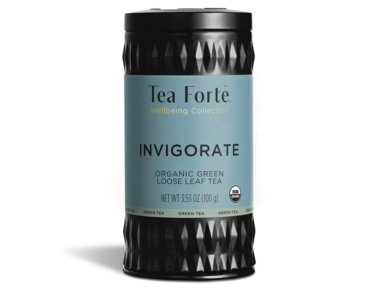 Invigorate tea in a canister of loose tea