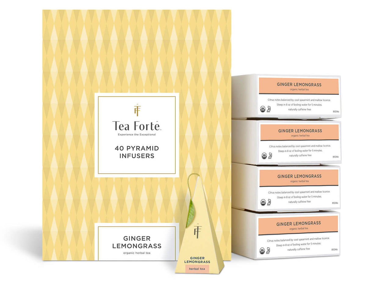 Ginger Lemongrass Herbal Tea Event Box | Luxury Gourmet Tea | Tea Forte