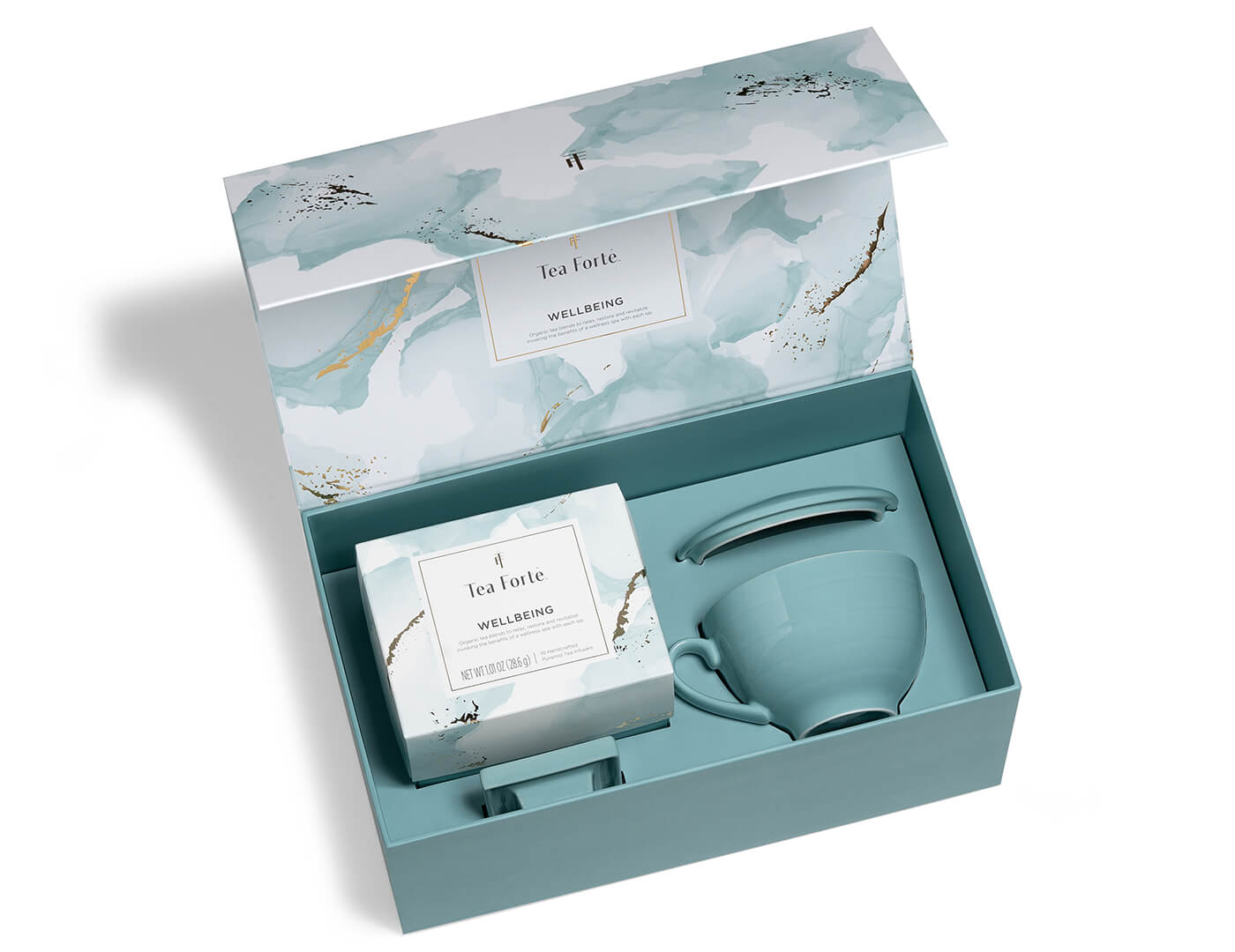 Wellbeing Gift Set, box open to reveal contents.