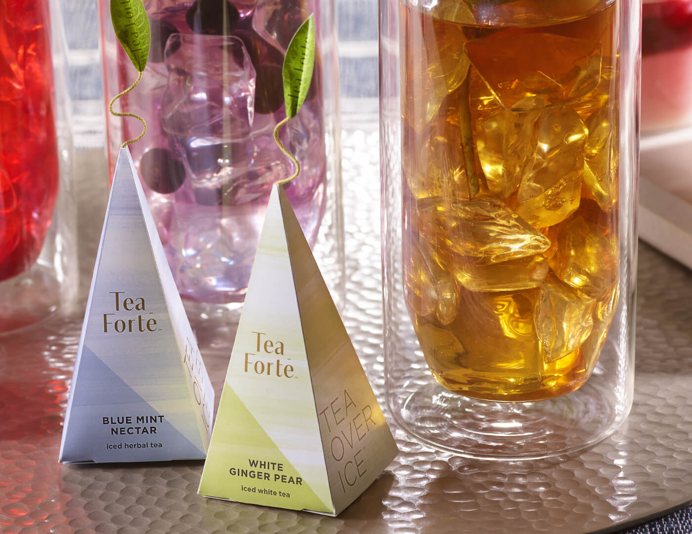 Iced White Ginger Pear Tea Over Ice 5pk Box | Best Iced Tea | Tea Forte