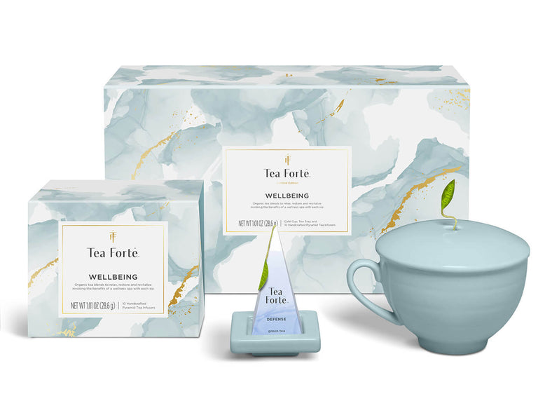 Custom Logo Foil Stamped Paper Tea Cup Gift Set Packaging Box