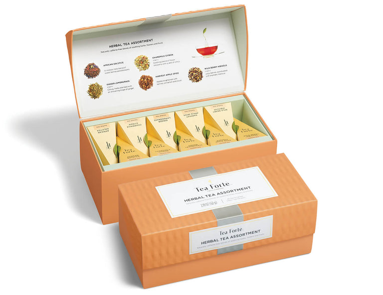 Herbal Tea Assortment Presentation Box of 20 pyramid tea infusers