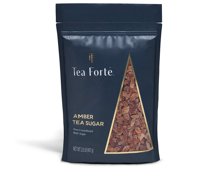 Amber tea sugar in a two pound bag