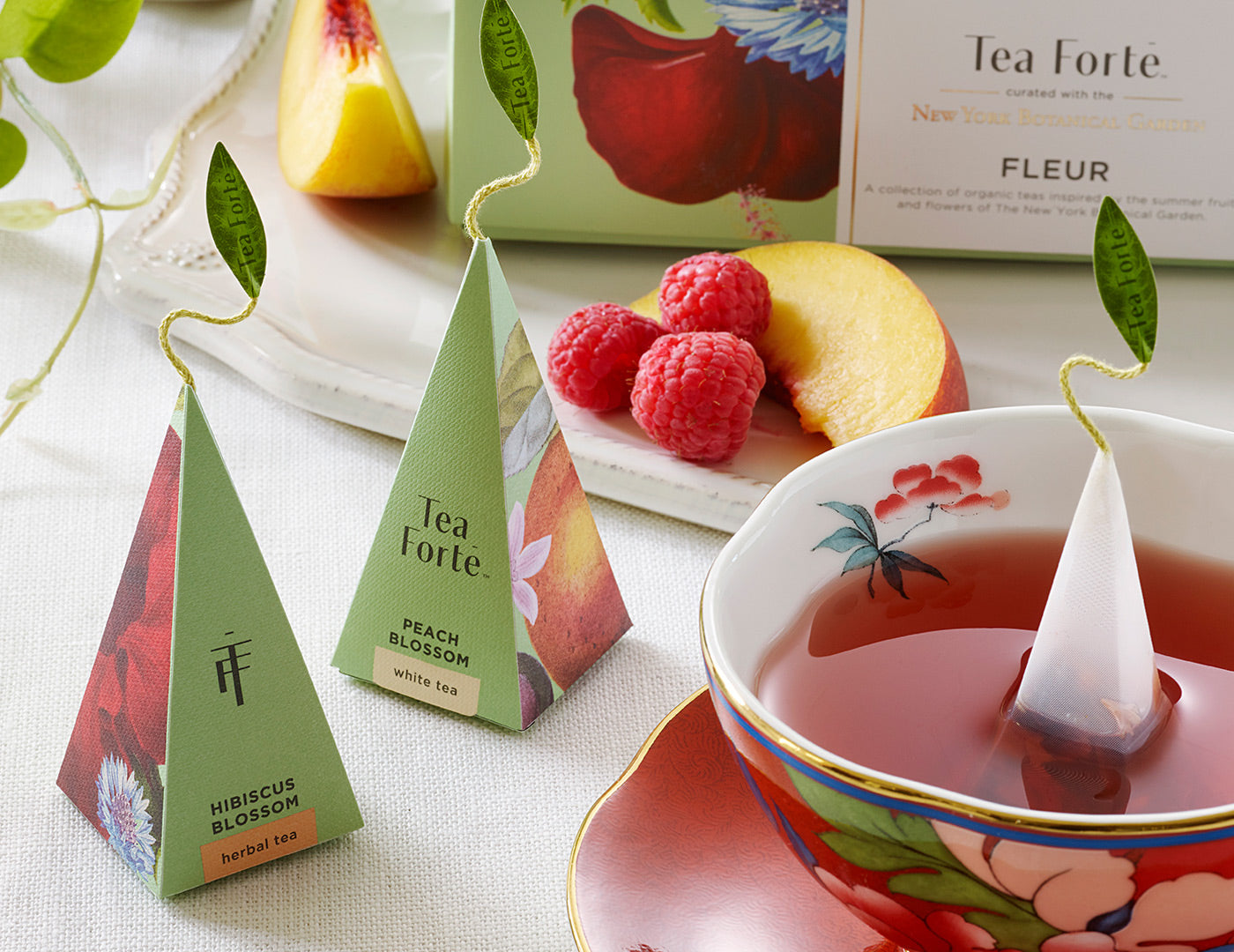 Fleur tea assortment on a table